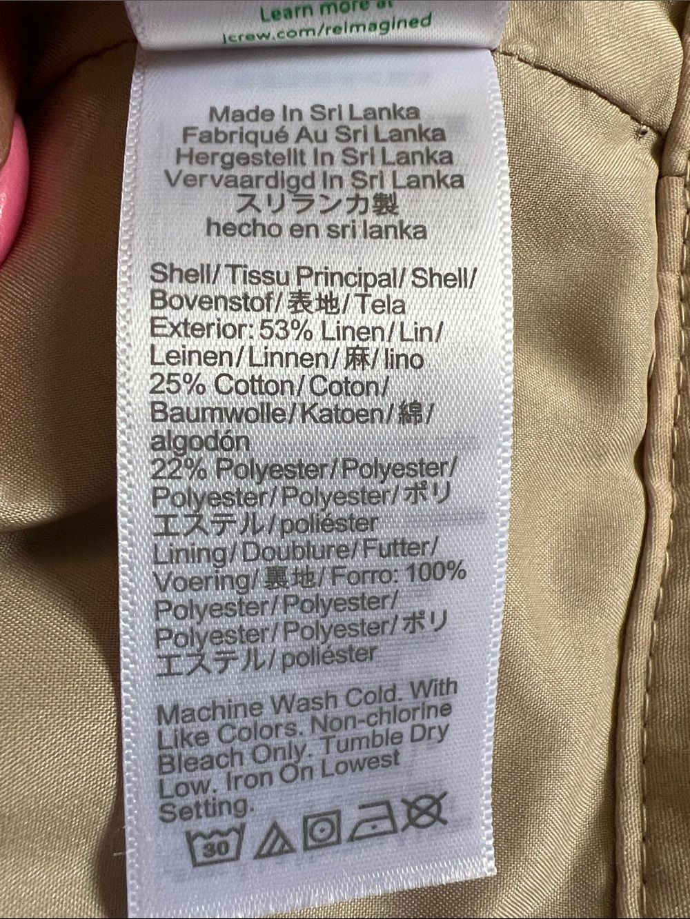 NWT J. CREW Kallie Stretch Linen-Blend Straight-leg Pant Beige Size 2 - Picture 10 of 14